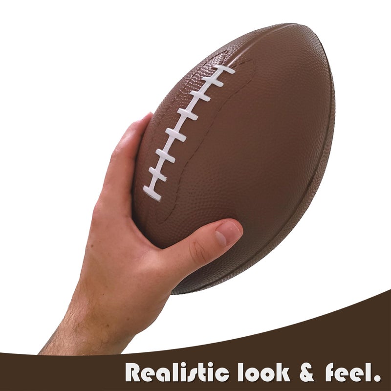 LMC Products Brown Foam Football for Kids - 9  inch Foam Football  Soft Kids Football - Image 4